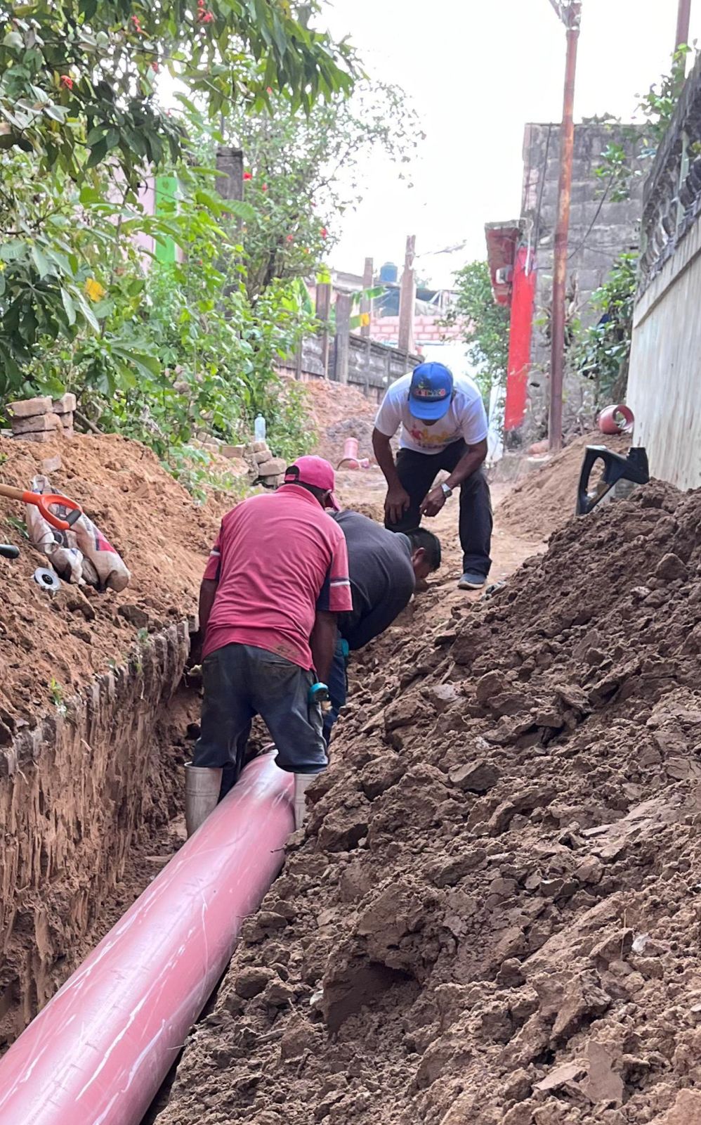 Avanzan trabajos de introducción de red de drenaje y agua potable en ...