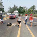 Desesperados por agua, colonos bloquean la carretera transístmica