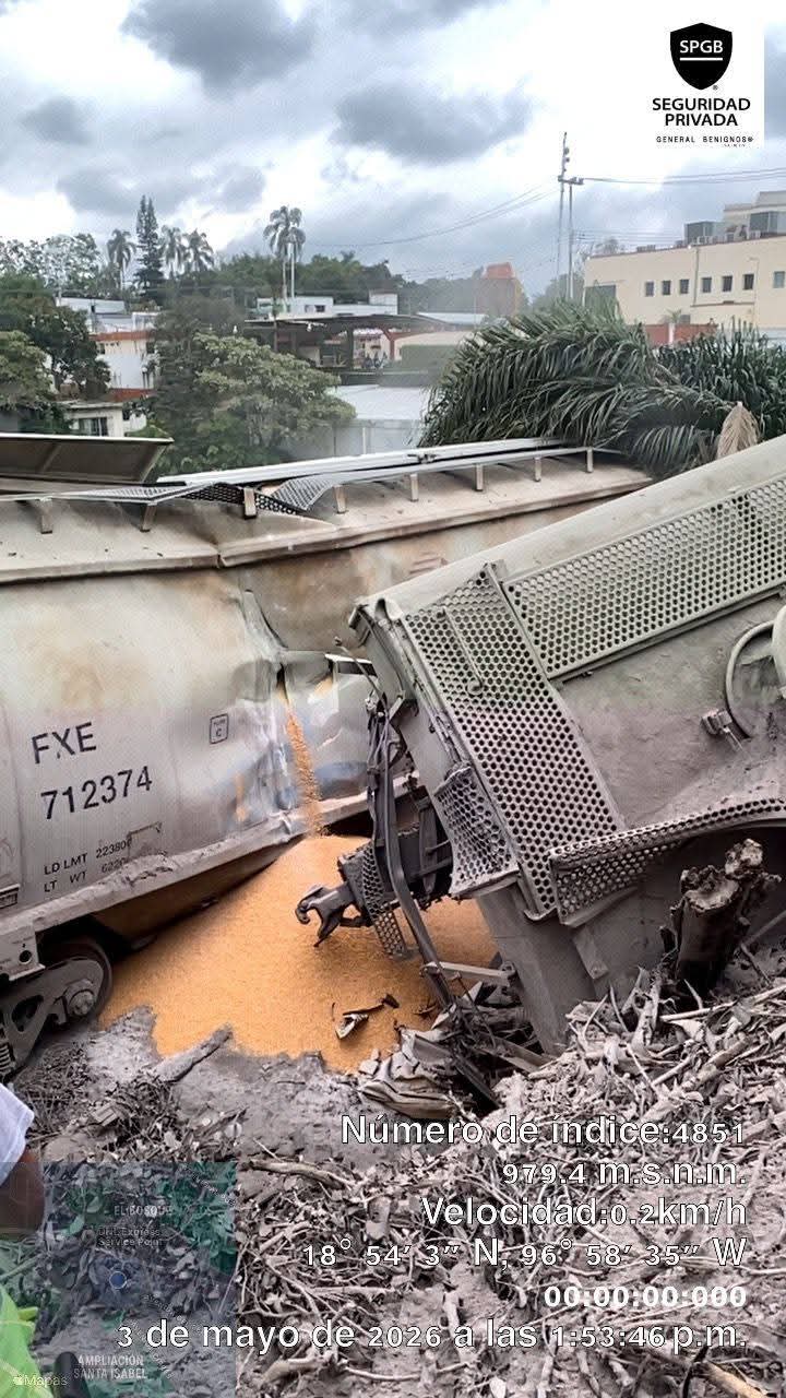 Cinco vagones del tren se descarrilan en Santa Isabel