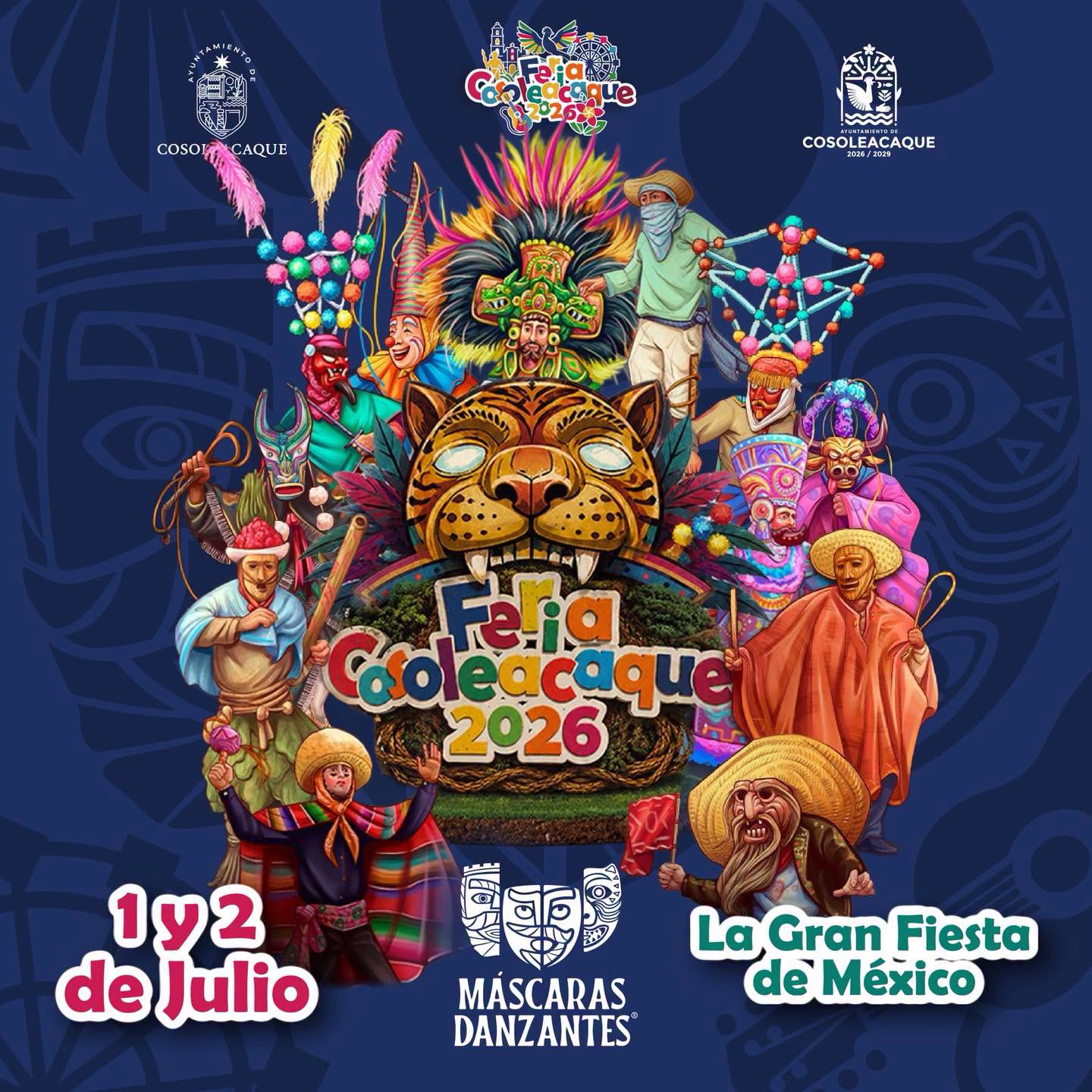Máscaras Danzantes llenarán de color, tradición e identidad la Feria Cosoleacaque 2026