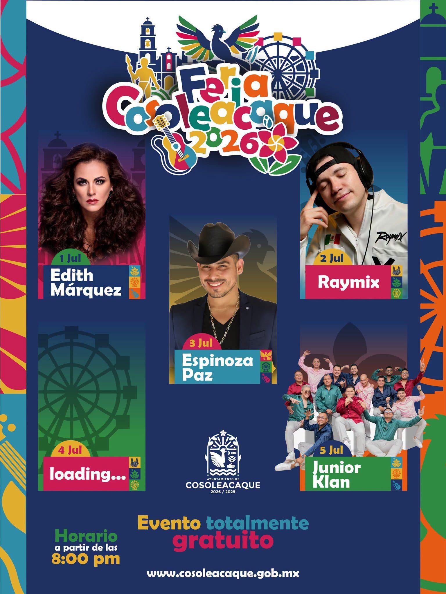 Todo listo para la Fiesta Patronal Cosoleacaque 2026