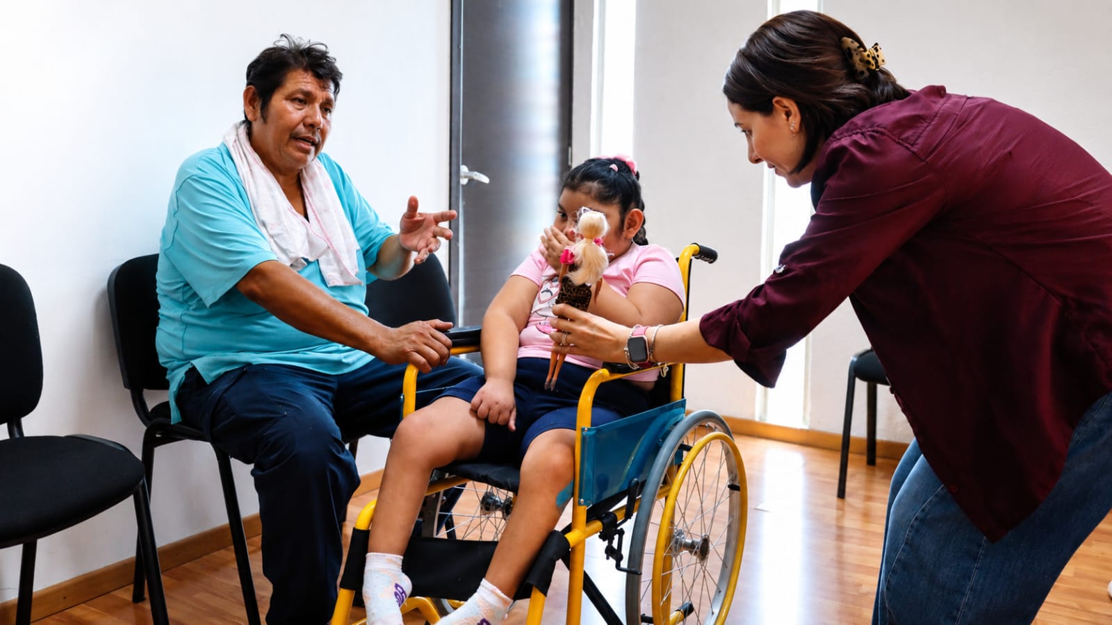 Una silla de ruedas, un nuevo apoyo para Flor Alondra: Pedro Miguel y Sonia Marie responden a petición de familia