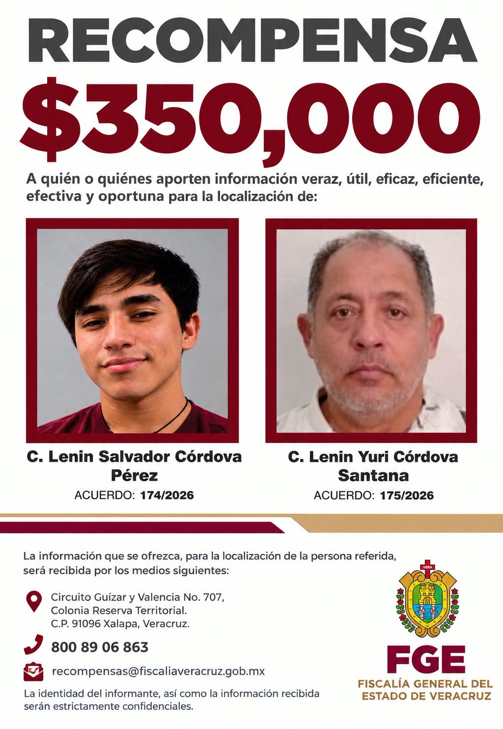 FGE ofrece recompensas por presunto feminicida de la doctora Cristina Ramos